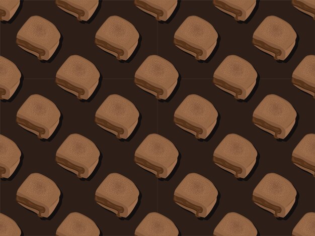Vector de pan de leche Tailandia Ilustración de pan japonés hecho en casa dulce hornear pastel pan de pan de Indonesia