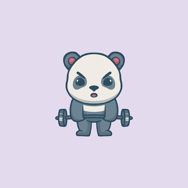 Vector de panda lindo