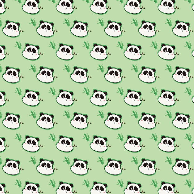 Vector vector_panda con papel de regalo de bambú