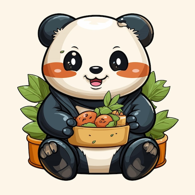 Vector vector de panda