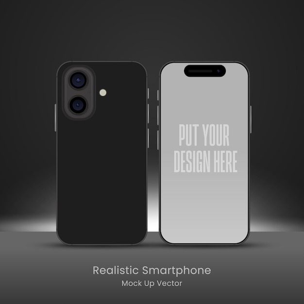 Vector de pantalla de plantilla de teléfono móvil Iphone 16 exclusivo para teléfonos móviles
