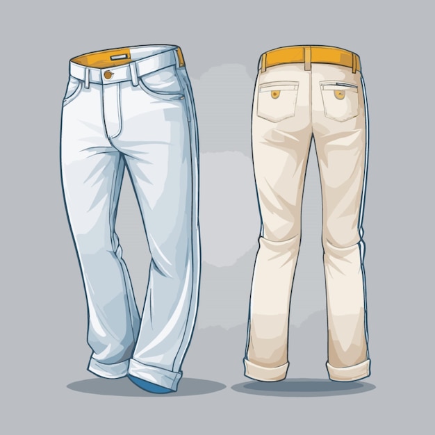 Vector vector de pantalones sobre un fondo blanco