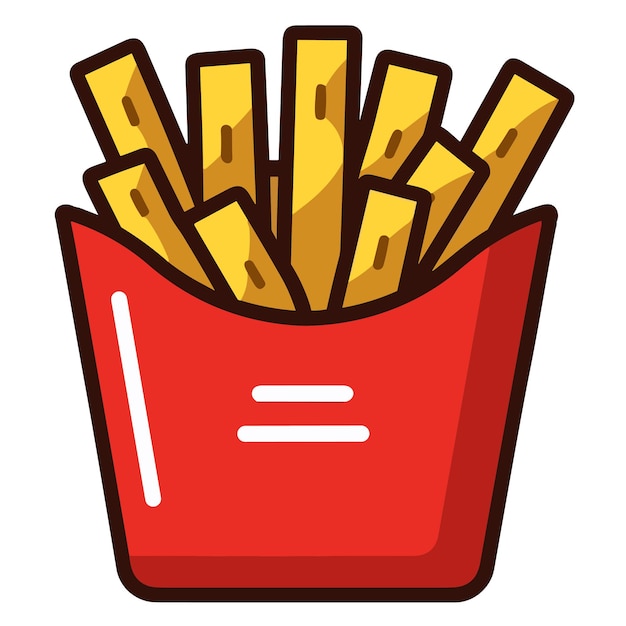 Un vector de papas fritas