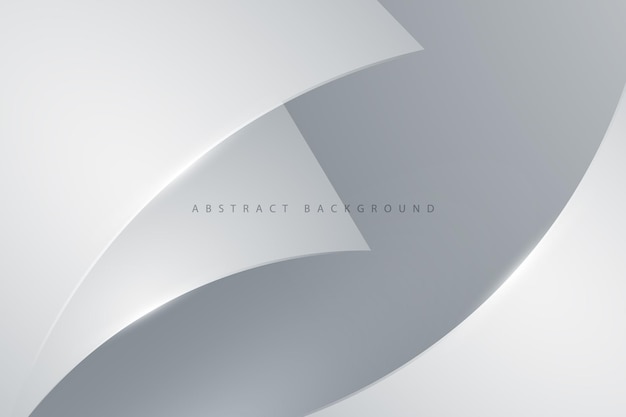 Vector de papel blanco brillante abstracto en fondo gris eps10