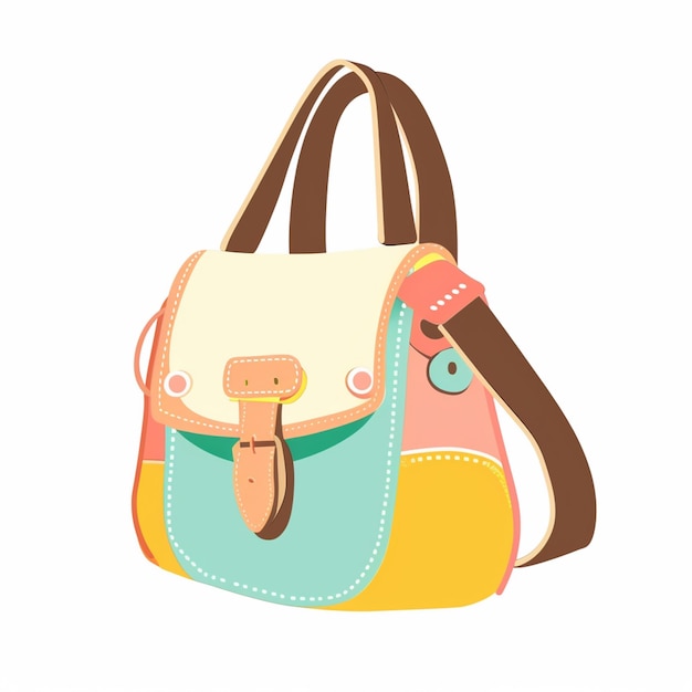 Vector de papel de bolsa de embalaje diseño aislado icono de venta al por menor manija de ilustración de maqueta realista