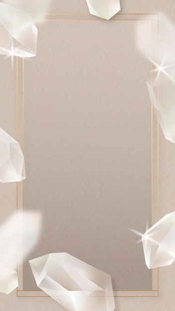 Vector de papel tapiz de teléfono móvil de diseño de marco de cristal rectangular
