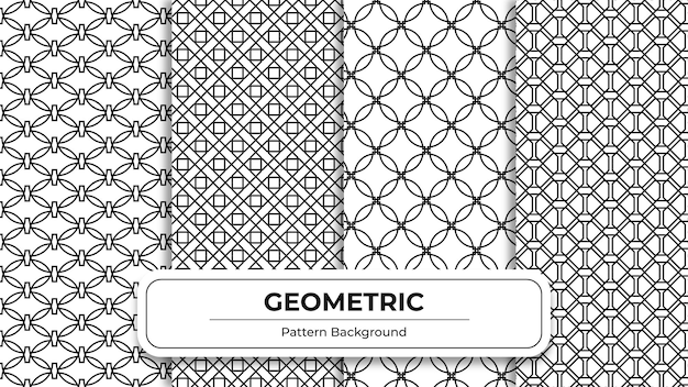 Vector de paquete de fondo de patrones sin fisuras geométricas