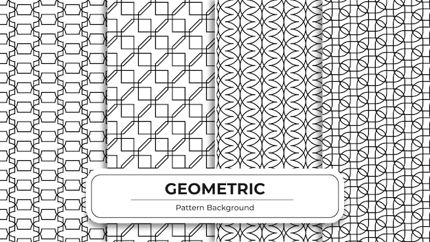 Vector de paquete de fondo de patrones sin fisuras geométricas