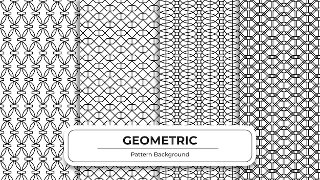 Vector de paquete de fondo de patrones sin fisuras geométricas