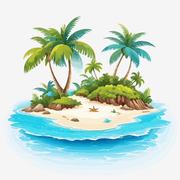 Vector del paraíso de la isla tropical