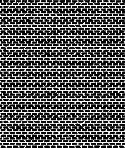 Vector de pared de ladrillo de tinta dibujado a mano