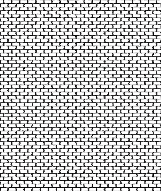 Vector de pared de ladrillo de tinta dibujado a mano