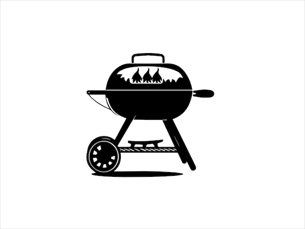 Vector de parrilla de barbacoa para imprimir bajo demanda parrillas de barbacoa aisladas en blanco