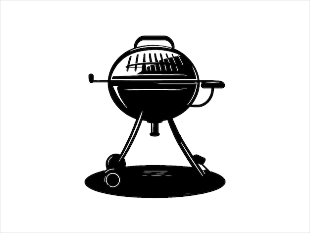 Vector vector de parrilla de barbacoa para imprimir bajo demanda parrillas de barbacoa aisladas en blanco