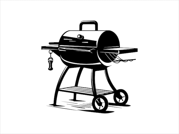 Vector vector de parrilla de barbacoa para imprimir bajo demanda parrillas de barbacoa aisladas en blanco