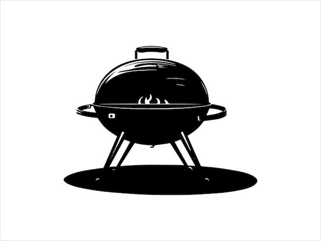 Vector vector de parrilla de barbacoa para imprimir bajo demanda parrillas de barbacoa aisladas en blanco