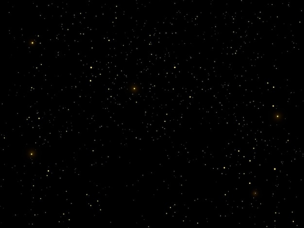 Vector partículas de brillo dorado fondo para tarjetas de felicitación de lujo polvo de estrellas