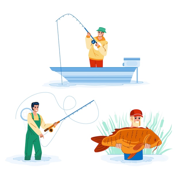 Vector de pasatiempo de pesca