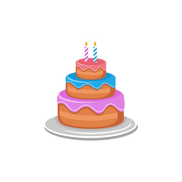 Vector de pastel de cumpleaños