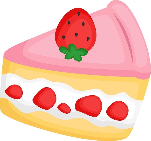 un vector de pastel de fresa