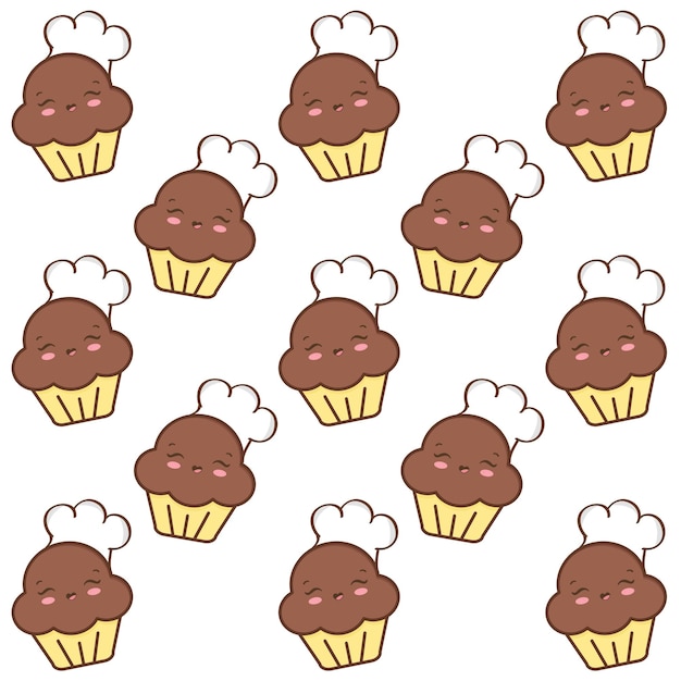 Vector de pastel de muñecas de patrón