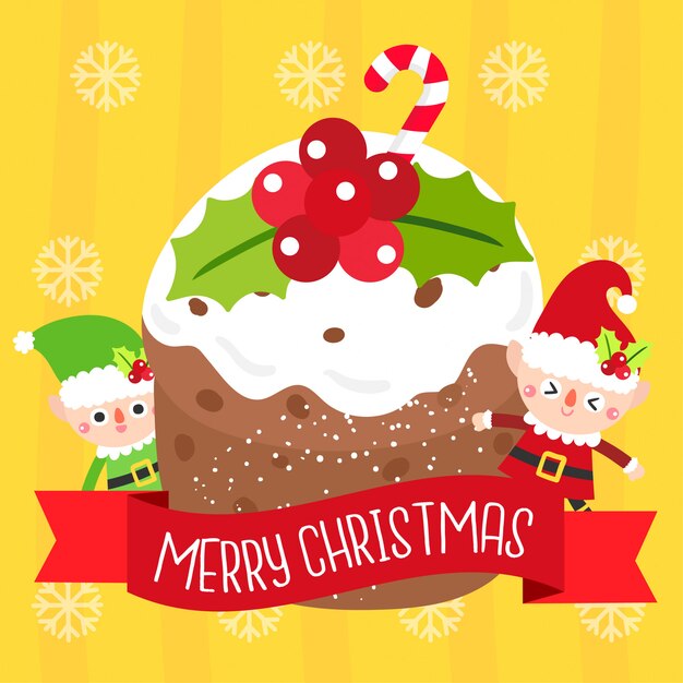 Vector de pastel de Navidad.