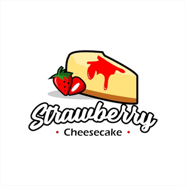 Vector de pastel de rebanada de diseño de logotipo de panadería