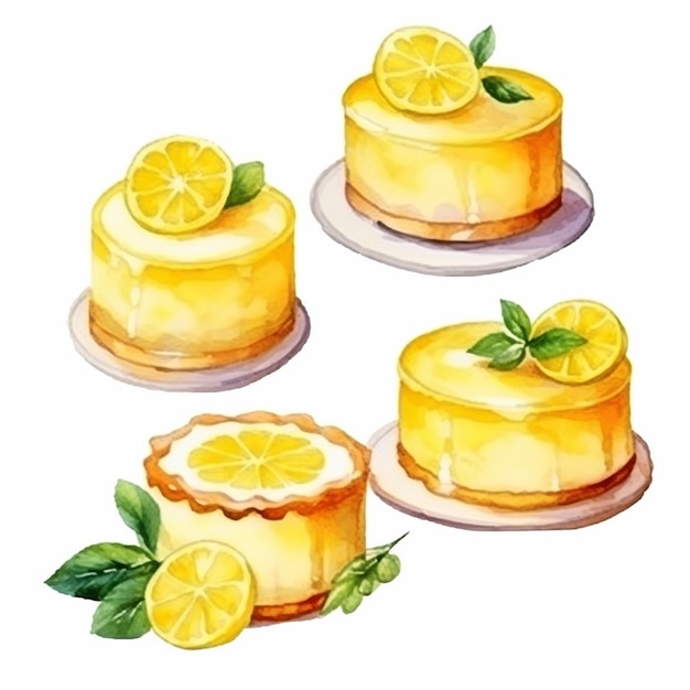 Vector vector de pasteles deliciosos conjunto de frutas y pasteles vector de pasteles dulces horneados conjunto de pasteles vector