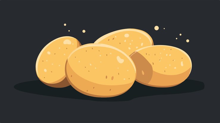 Vector vector de patata minimalista plano para proyectos de diseño gráfico