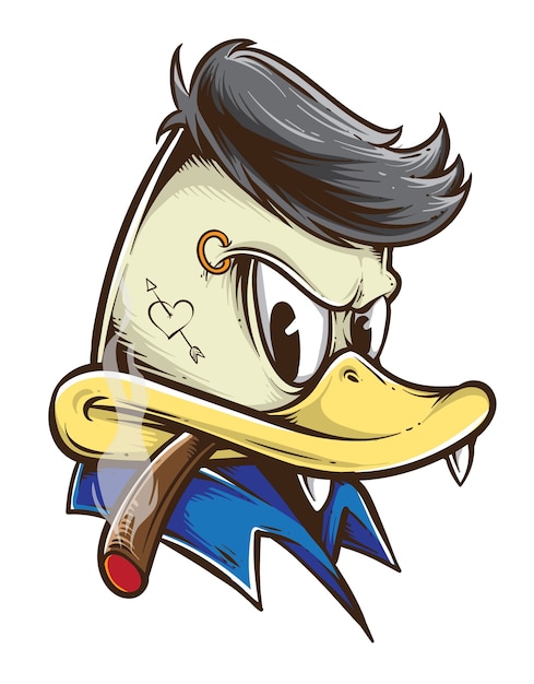 Vector de pato rebelde