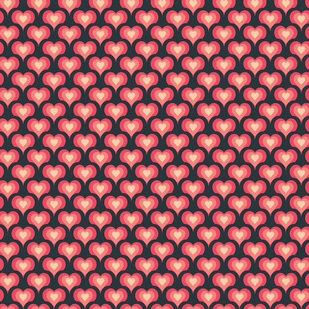 Vector de patrón de amor de corazón