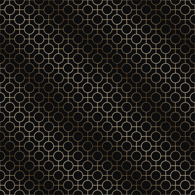 Vector patrón art déco geométrico diseño de oro de lujo sin costuras fondo ornamental rico