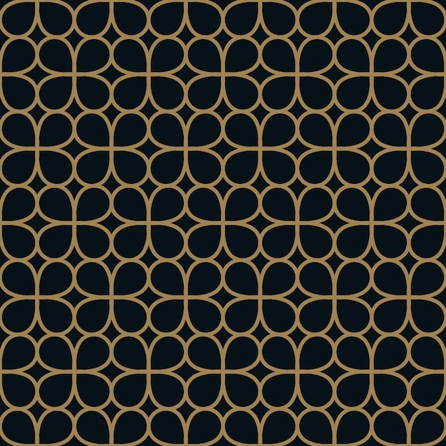Vector patrón de azulejos geométricos modernos forma forrada de oro Resumen art deco fondo de lujo sin costuras