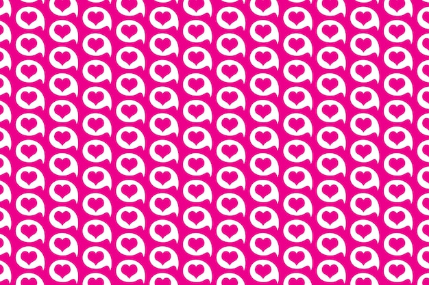 Vector de patrón de burbujas de discurso de corazón rosa y blanco moderno