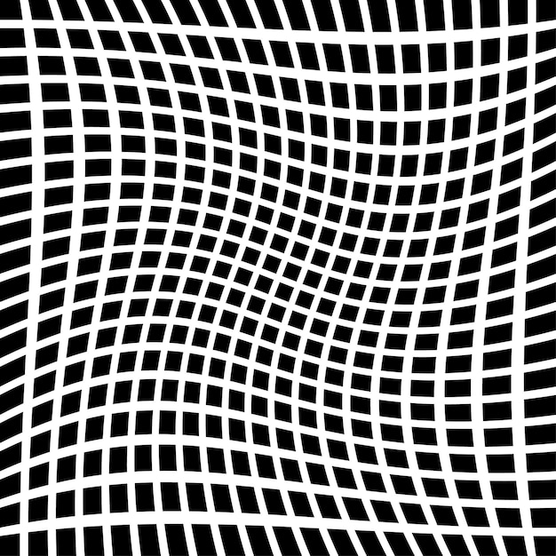 Vector patrón de celosía de línea de forma de arco blanco y negro. Diseño de fondo geométrico abstracto