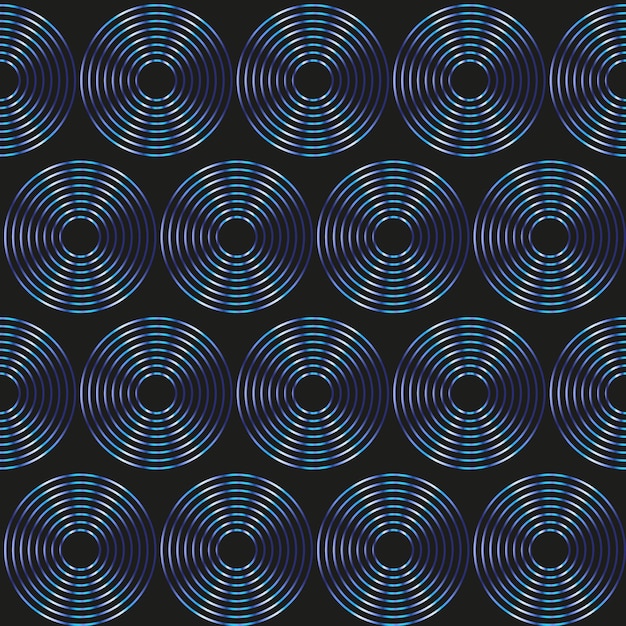 Vector de patrón sin costura de círculo azul eps 10