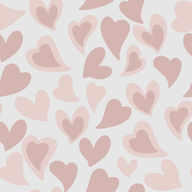 Vector patrón sin costuras de corazones con el día de San Valentín 14 de febrero Fondo para invitaciones papel tapiz papel de regalo y álbum de recortes