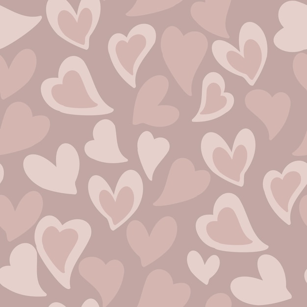 Vector patrón sin costuras de corazones con el día de San Valentín 14 de febrero Fondo para invitaciones papel tapiz papel de regalo y álbum de recortes