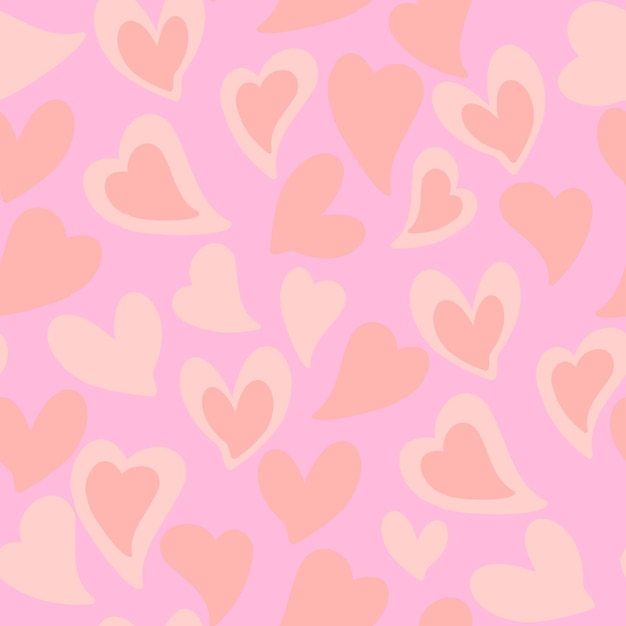 Vector patrón sin costuras de corazones con el día de San Valentín 14 de febrero Fondo para invitaciones papel tapiz papel de regalo y álbum de recortes