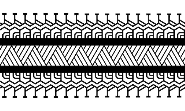 Vector de patrón sin costuras de manga tribal de pulsera de tatuaje polinesio maorí