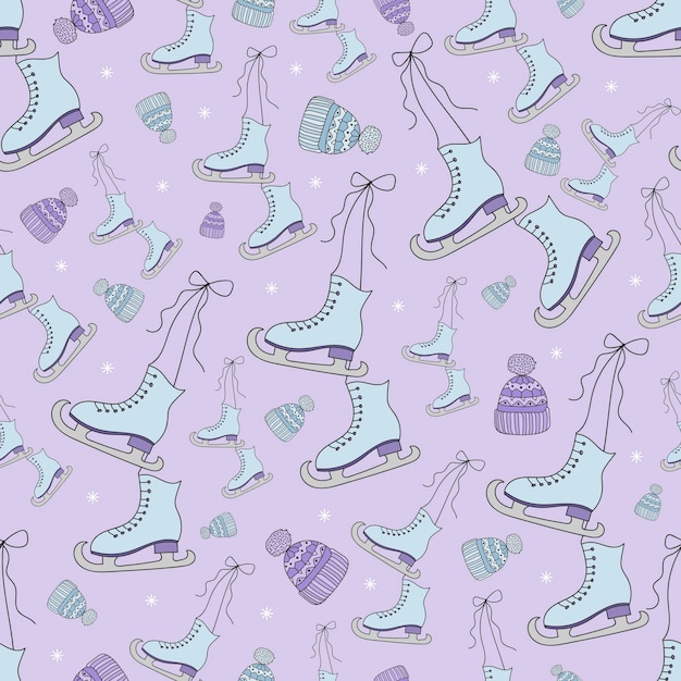 Vector de patrón sin costuras para patines