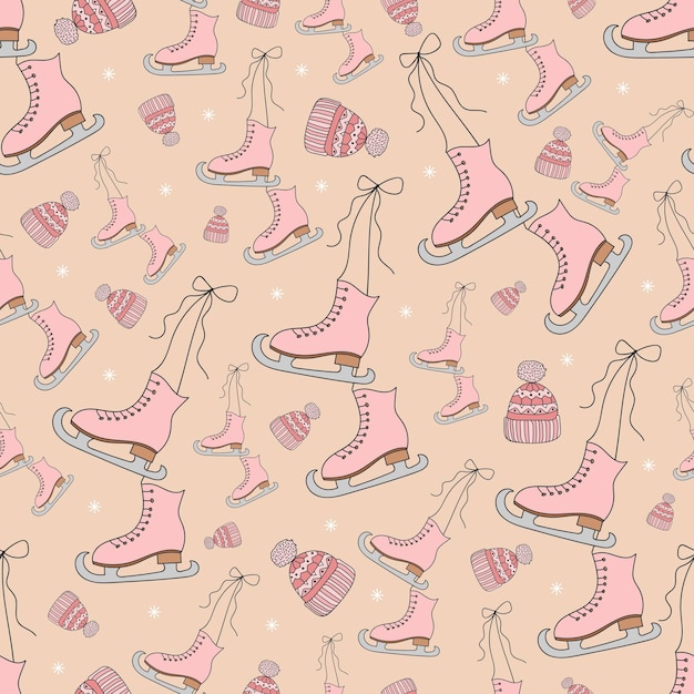 Vector de patrón sin costuras para patines
