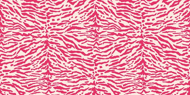 Vector de patrón sin costuras de textura de piel de tigre en rosa caliente