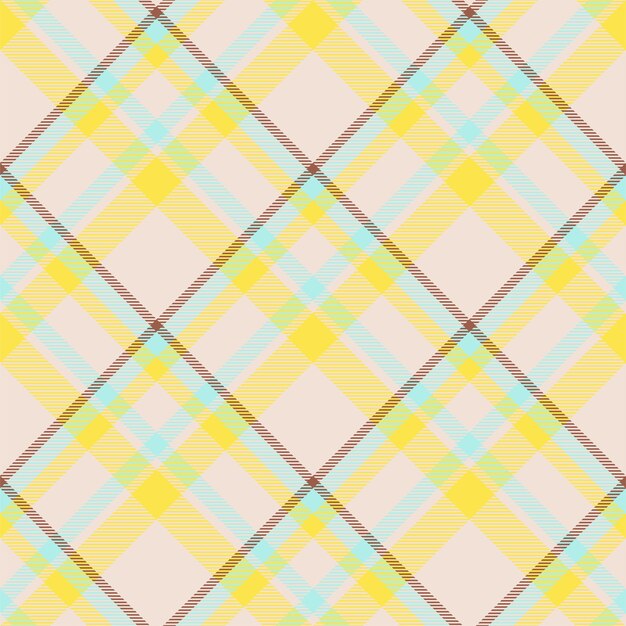 Vector de patrón de cuadros escoceses de tartán Tela de fondo retro Textura geométrica cuadrada de color de verificación vintage para impresión textil papel de regalo tarjeta de regalo papel tapiz diseño plano