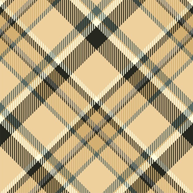 Vector de patrón de cuadros escoceses de tartán Tela de fondo retro Vintage check color cuadrado textura geométrica