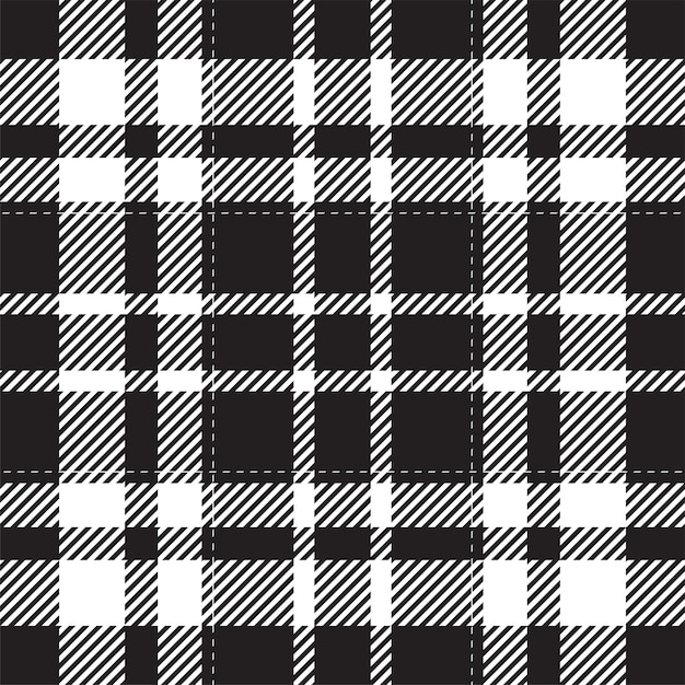 Vector de patrón de cuadros escoceses de tartán Tela de fondo retro Vintage check color cuadrado textura geométrica