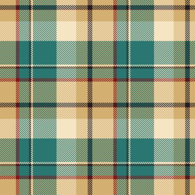 Vector de patrón de cuadros sin fisuras de tartán escocia. Tela de fondo retro. Textura geométrica cuadrada de color de verificación vintage para impresión textil, papel de regalo, tarjeta de regalo, diseño plano de papel tapiz.