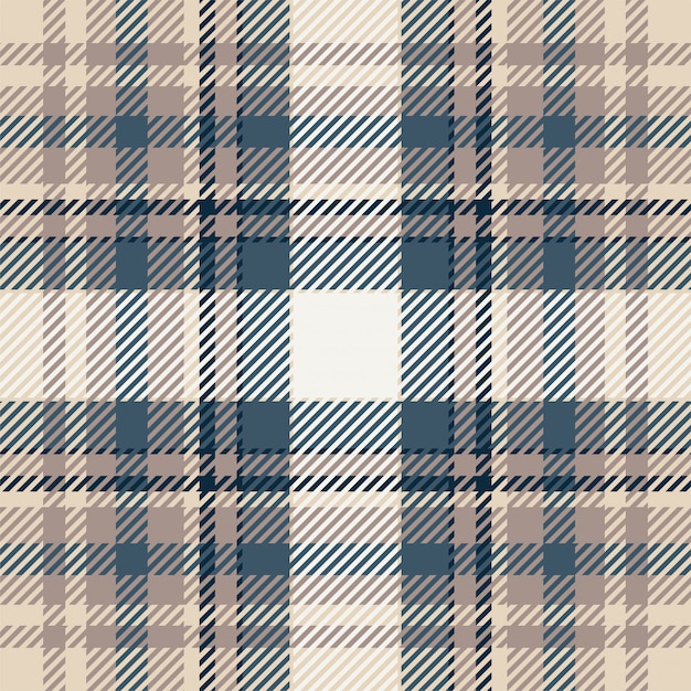 Vector de patrón de cuadros sin fisuras de tartán escocia. Tela de fondo retro. Textura geométrica cuadrada de color de Vintage Checks.