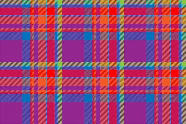 Vector de patrón de cuadros sin fisuras de tartán escocia. Tela de fondo retro. Textura geométrica cuadrada de color de Vintage Checks.
