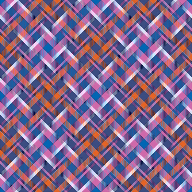 Vector de patrón de cuadros sin fisuras de tartán escocia. Tela de fondo retro. Textura geométrica cuadrada de color de Vintage Checks.
